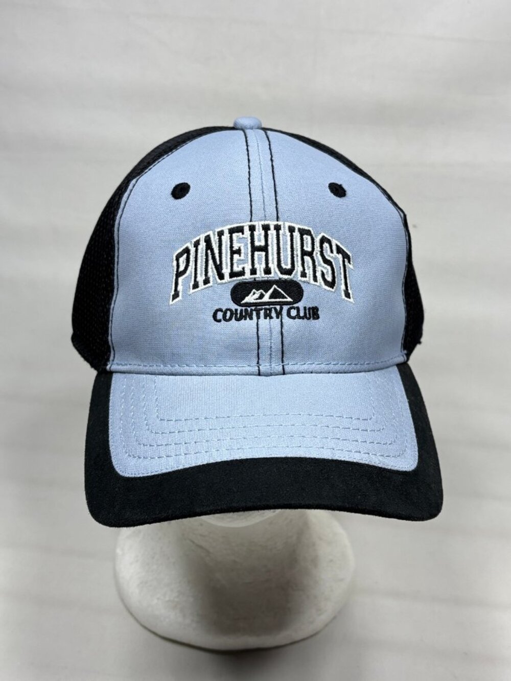 Pinehurst Country Club Hat Ahead A-Flex Fitted Blue Black Mesh Golf Cap OSFM